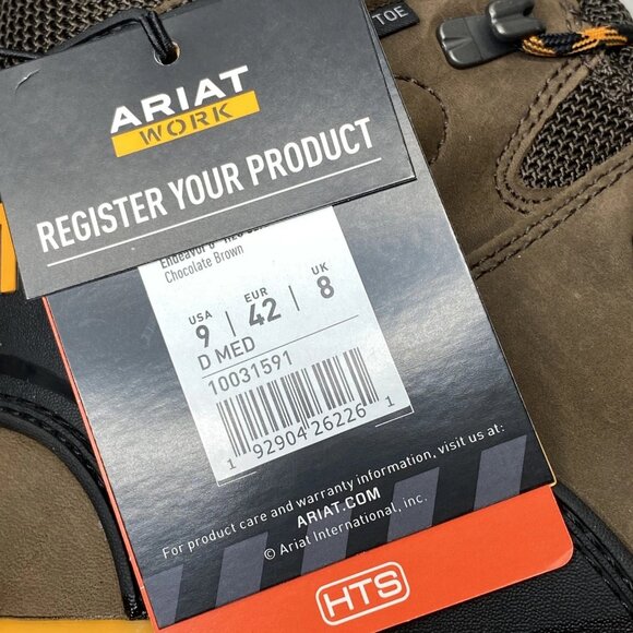 Ariat Endeavor 6” H2O Carbon Toe Work Boots 9D - Picture 4 of 12